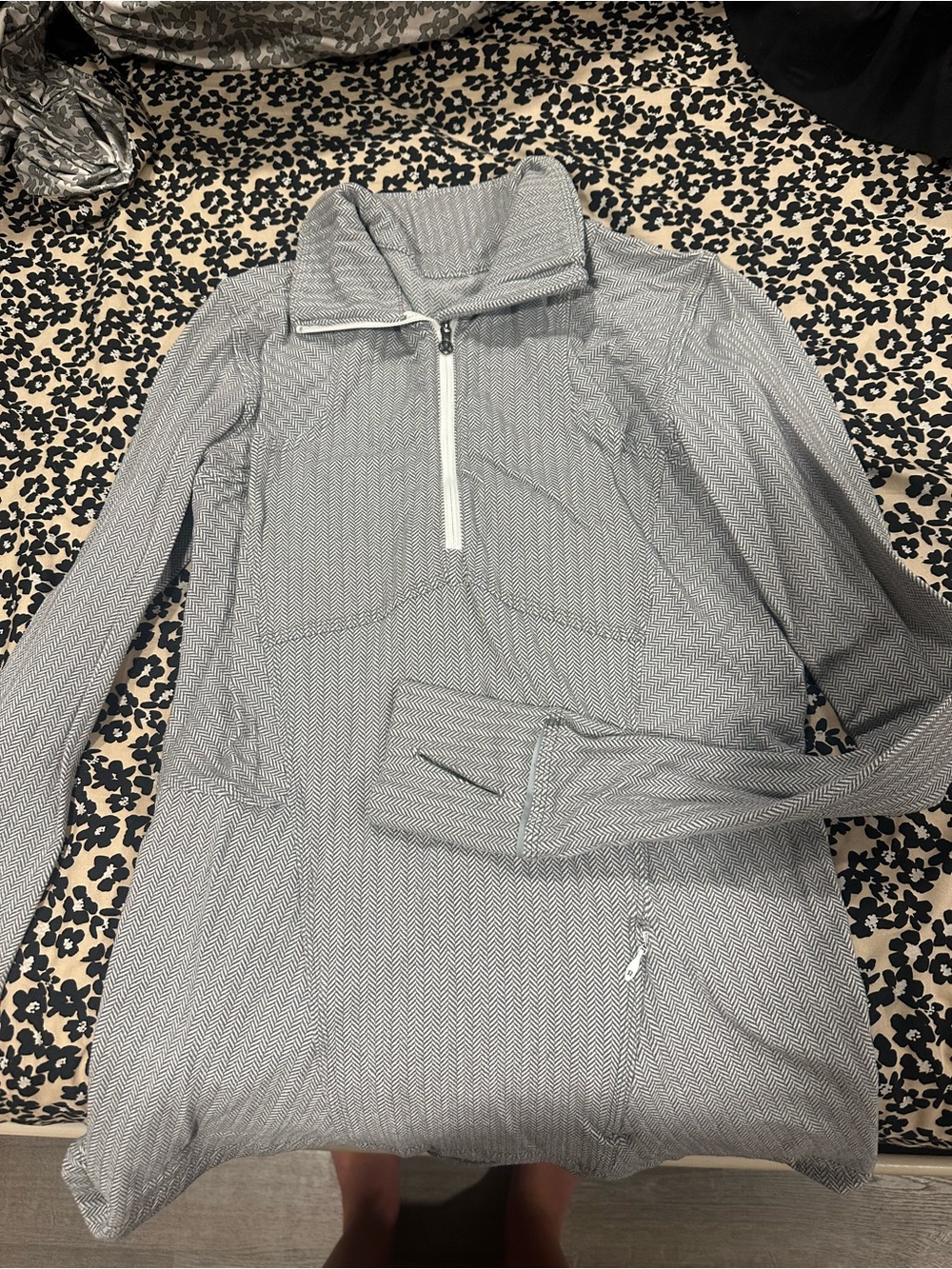 Lululemon Light Gray Quarter-Zip Pullover